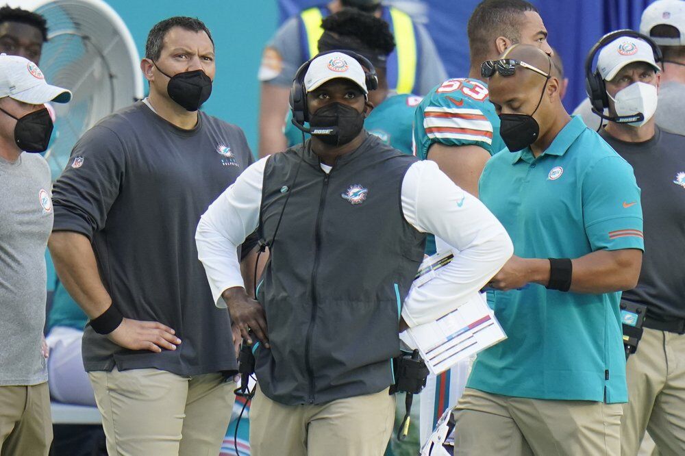 Head coach Brian Flores